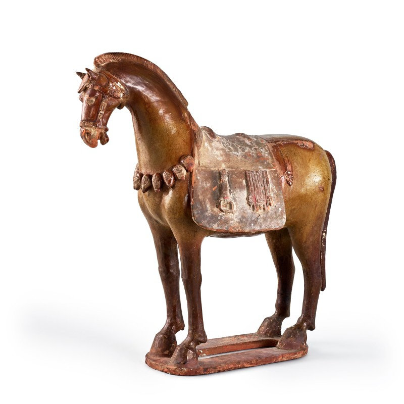 An amber-glazed horse, Sui dynasty