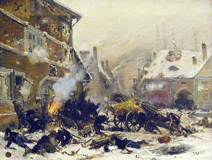 De Neuville, attaque d'une maison barricadée Villersexel (1875).