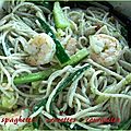 Spaghettis aux crevettes 