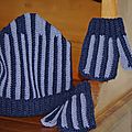Froid, moi ? jamais ! bonnet et moufles au crochet