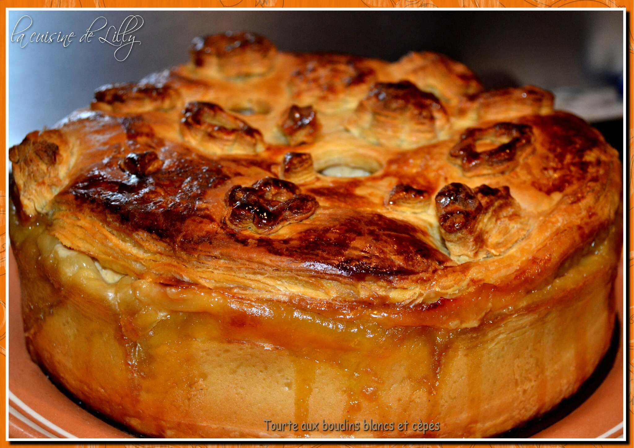 Tourte aux boudins blancs et cèpes La cuisine de Lilly