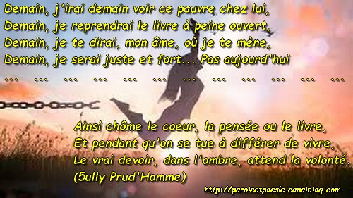 Demain Le Temps Perdu Sully Prud Homme Citations In Poesies Le Temps Perdu Vois Et Viens