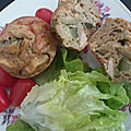 Petits cakes poulet-chèvre-courgettes