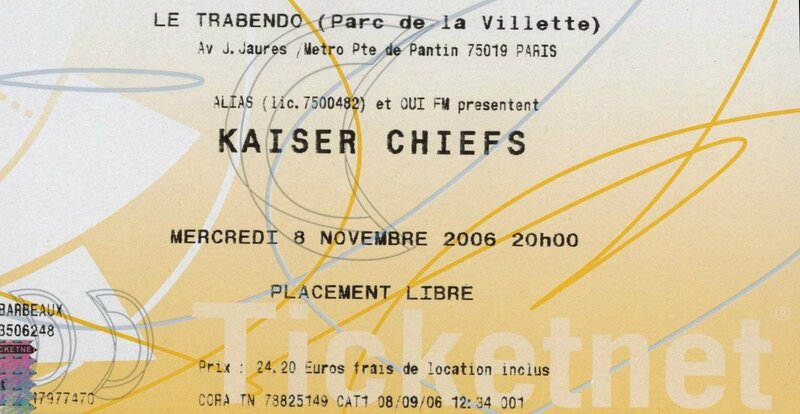 2006 11 Kaiser Chiefs Trabendo Billet