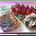 Pave de cabillaud et coquillages,cepes et jus iode aux herbes