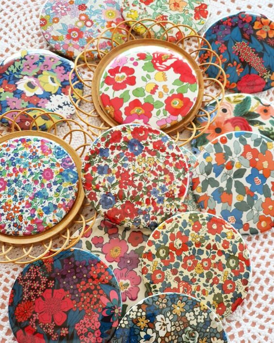 badges tissu liberty