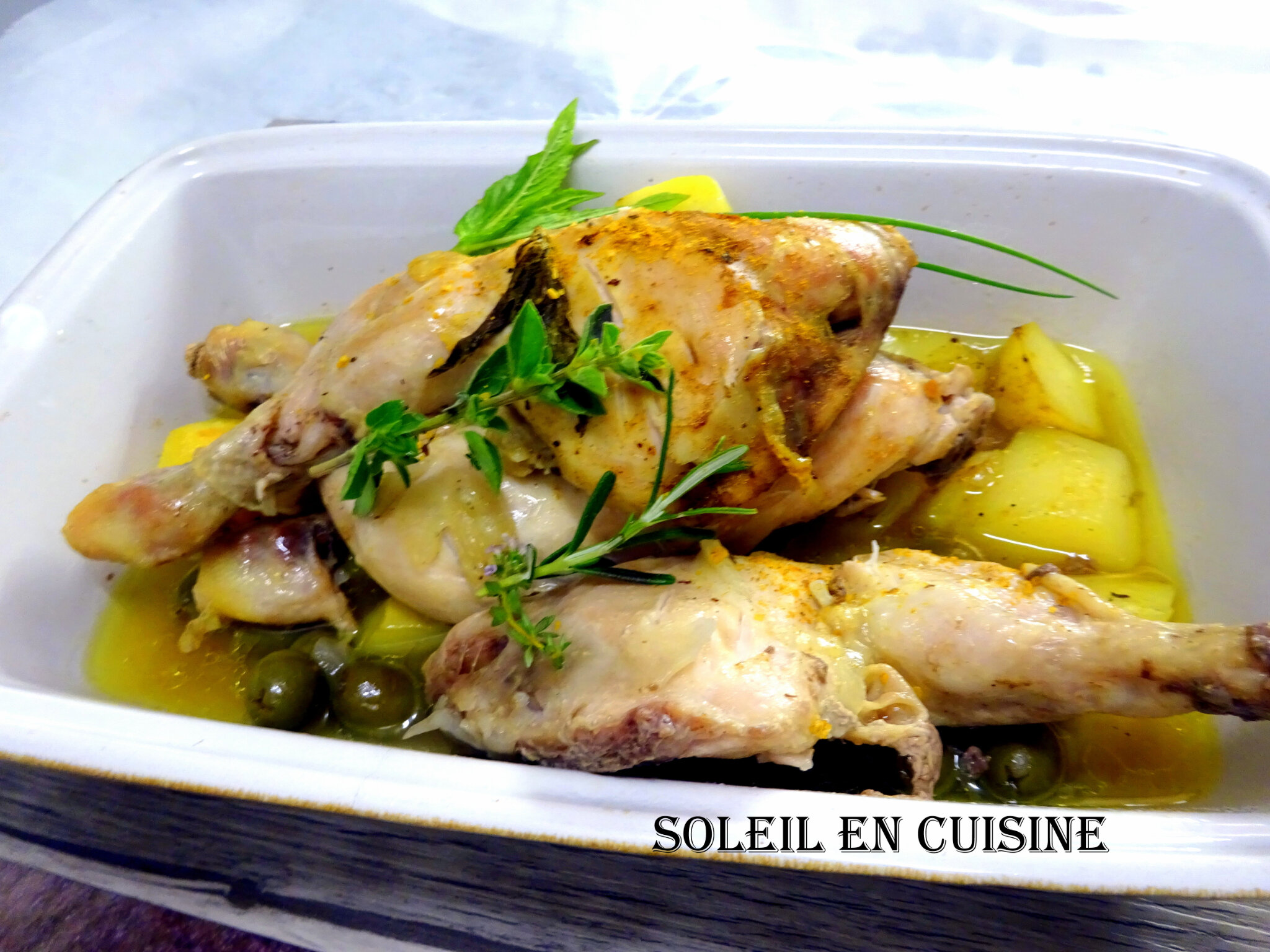 Cuisses De Poulet Fermier Aux Olives Vertes Soleil En Cuisine