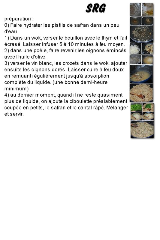 risotto de crozets au safran (page 2)