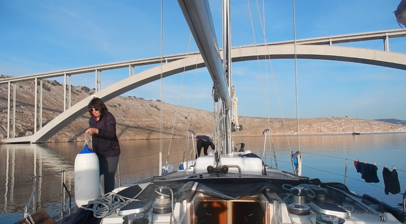Croatie, le pont qui relie Sv Marko au continent, 23 octobre 2019