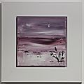 Matin d hiver- ND acryl 2018 - 20 X20cm - cadre blanc(n°124)