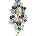 A multi-gem flower brooch, by jean schlumberger, tiffany & co