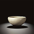 A rare white stoneware alms bowl, Tang dynasty