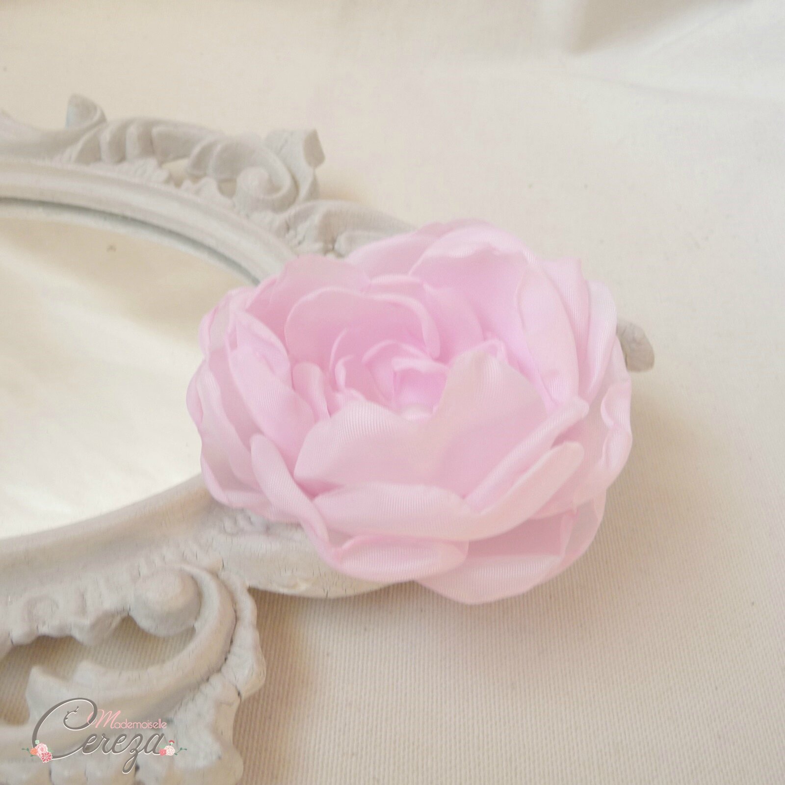 Bijou De Tete Coiffure Mariage Fleur Pivoine Rose Pale