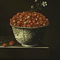 Adriaen coorte (holland, middelburg (?), active 1683-1707), wild strawberries in a wan li bowl, 1704