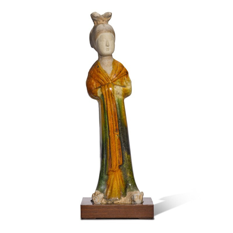A sancai-glazed figure of a lady, Tang dynasty