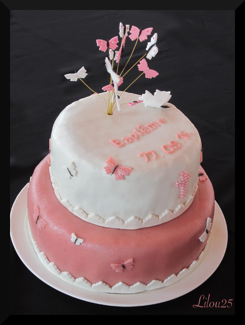 Gateau De Bapteme Papillons Gateaux En Fete De Lilou 25