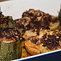 Courgettes rondes farcies au boeuf hache