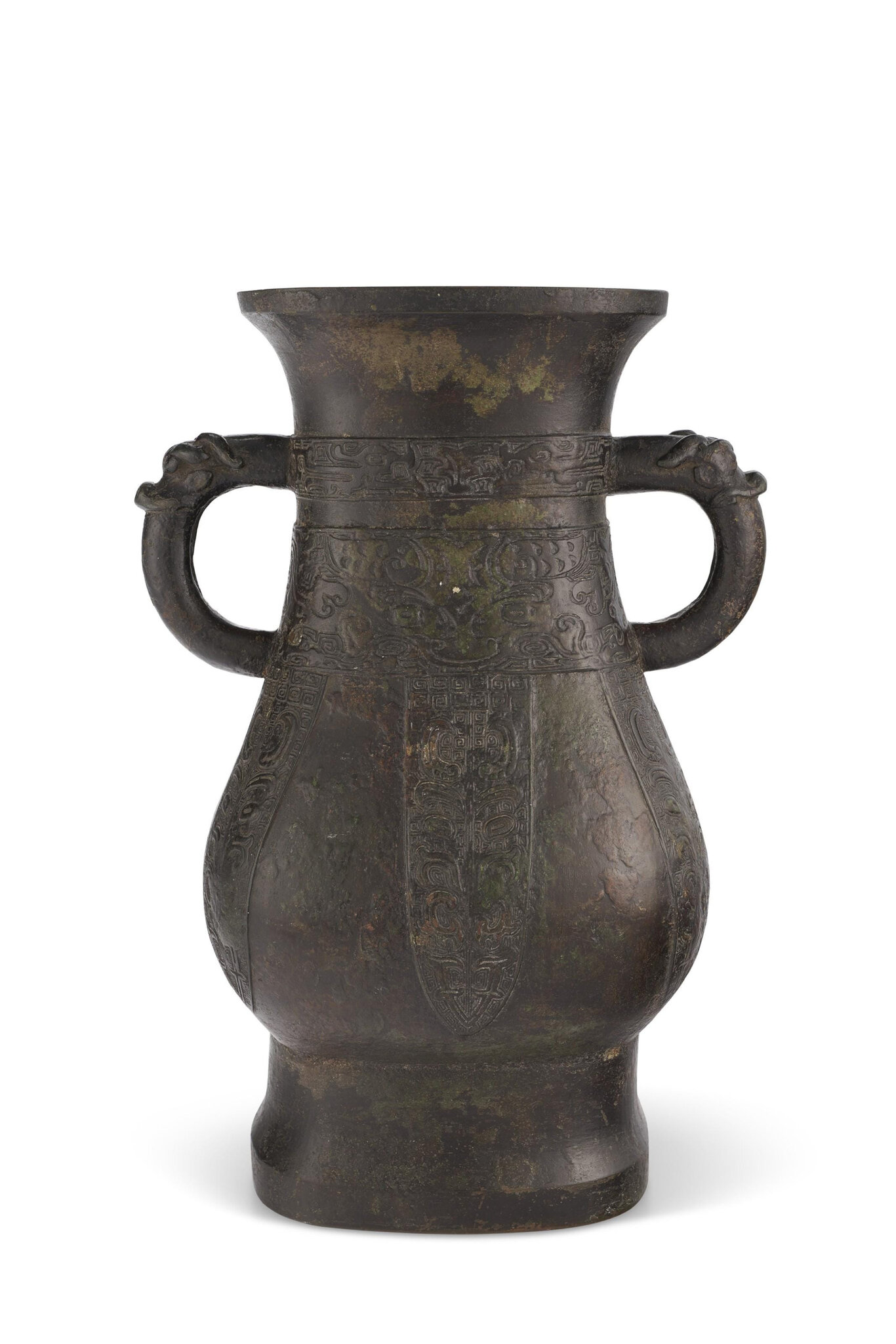 An archaistic bronze vase, hu, Ming dynasty (13681644) Alain.R.Truong