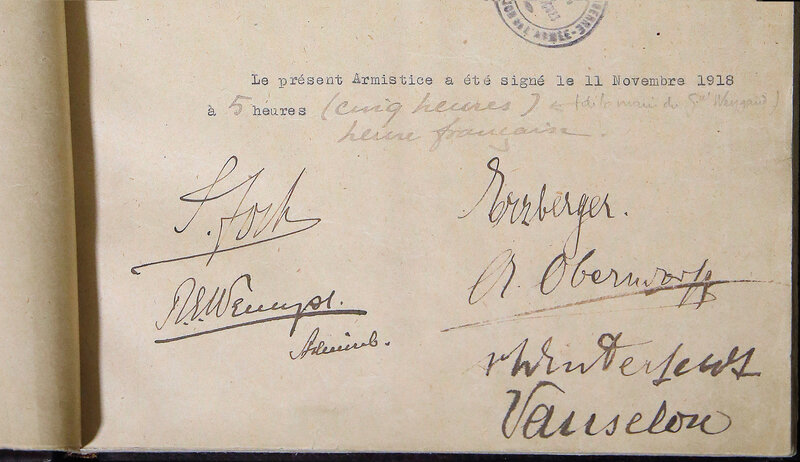 signatures Armistice 14-18