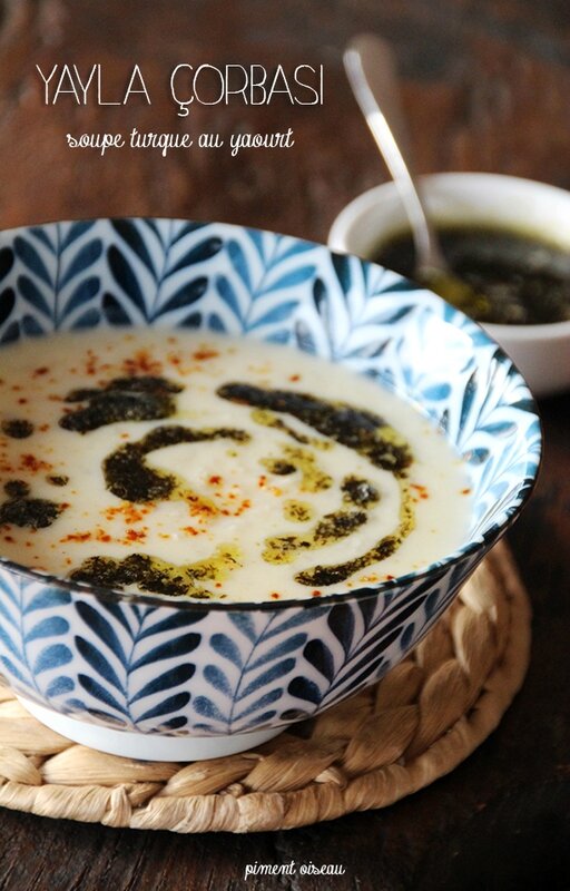 Yayla çorbasi, soupe turque au yaourt - Piment oiseau