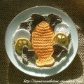 Nouvelle galette bretonne saumon/chèvre pour dînette au crochet
