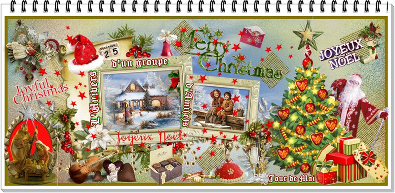 Bannière Decembre Merry Christmas