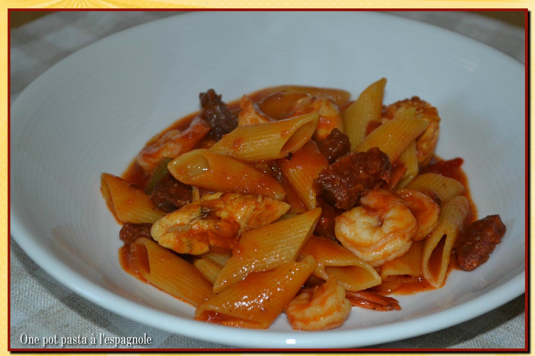 One pot pasta à l'espagnole La cuisine de Lilly