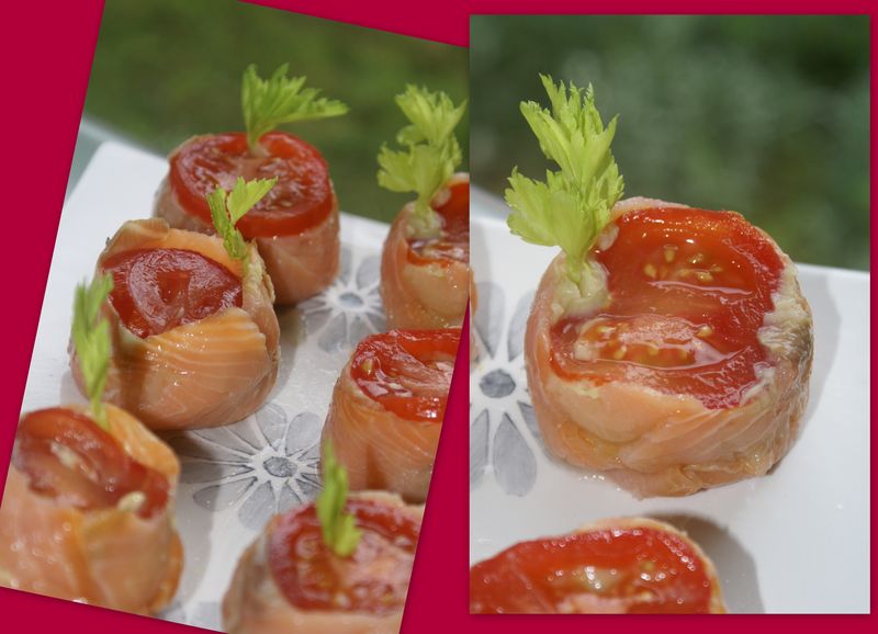 TERRINE DE SAUMON AU CRABE ET A LA MOUSSE D'ASPERGES Aux plaisirs