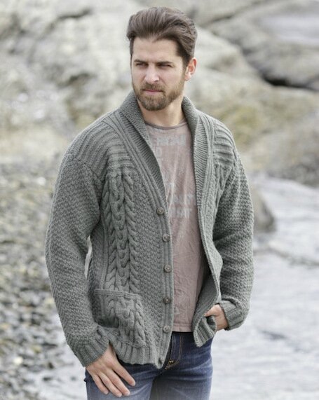 gilet homme à tricoter