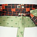 ceinture cravate vintage verte