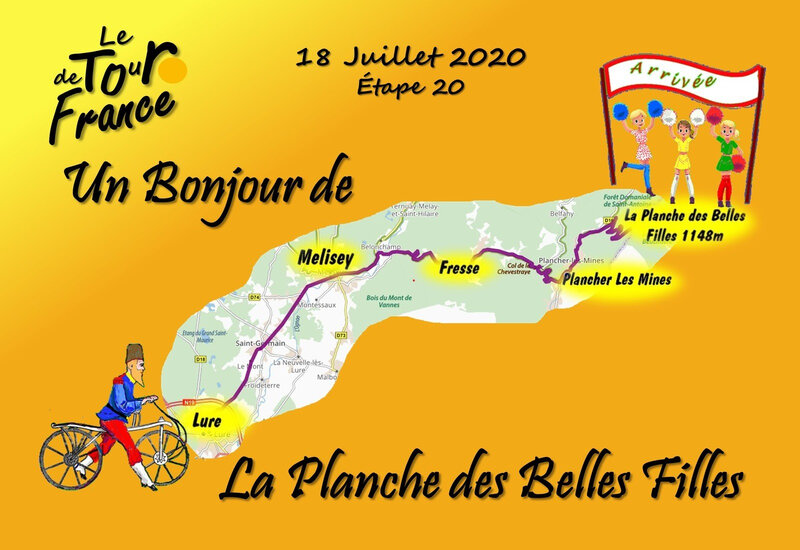 Planche Belles Filles CPM Tour France 2020 BG42