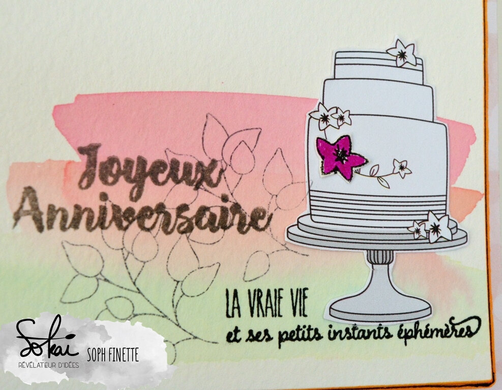 Une Carte D Anniversaire En So Special Avec Une Touche D Aquarelle Leblogsokai