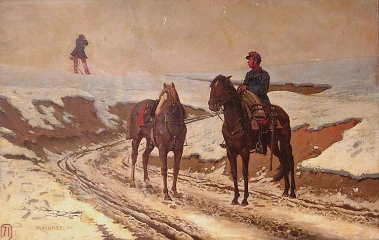 Maigret, militaires en observation 1871 (1878)