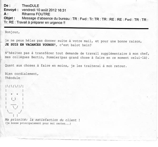 Message d'absence du bureau  Notes de bureau le blog