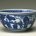 Bowl with a scene of elegant gathering, ming dynasty, jiajing six-character mark within double-circles and of the period 