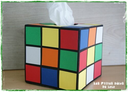 DIY déco utile : une boîte de mouchoirs Rubik's Cube - Les p'tites décos de  Lolo