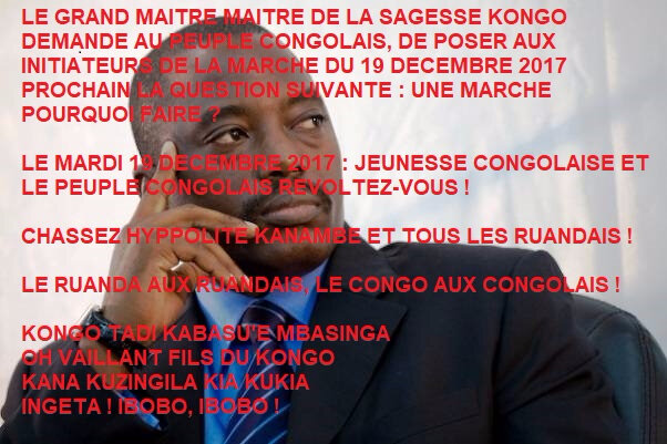 CHASSEZ HYPPOLITE KANAMBE LE 19 DECEMBRE 2017