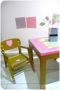 ensemble kaki et rose