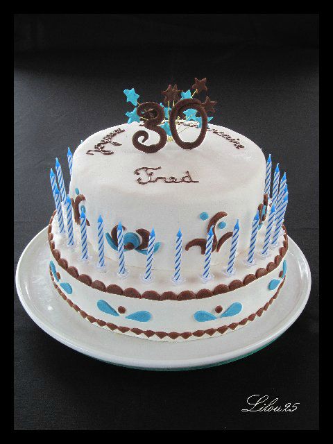 Bougie Anniversaire 30 ans - décoration de gâteau
