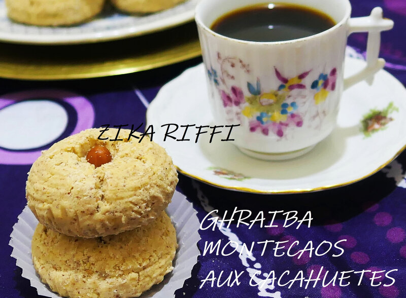 ghraiba, ghribia ou ghoriba-montécaos cacahuètes gâteau de fpetes , aid el fitr 2