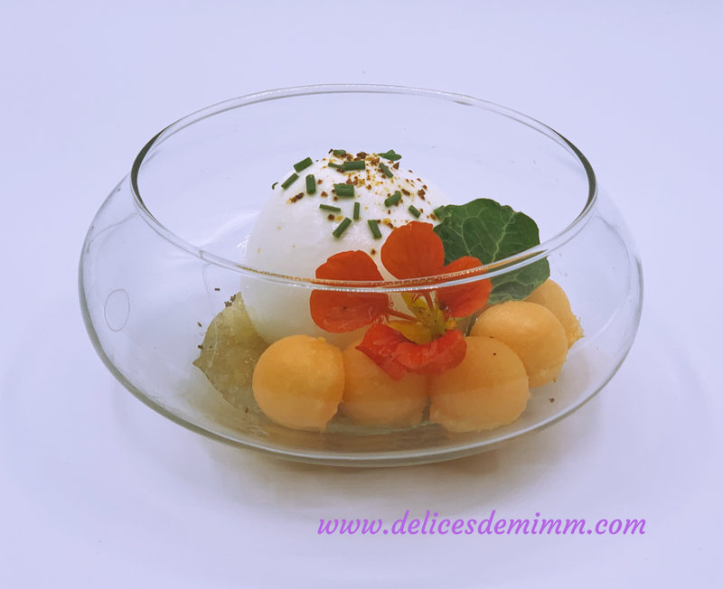 Burrata, melon et confiture de citron 4