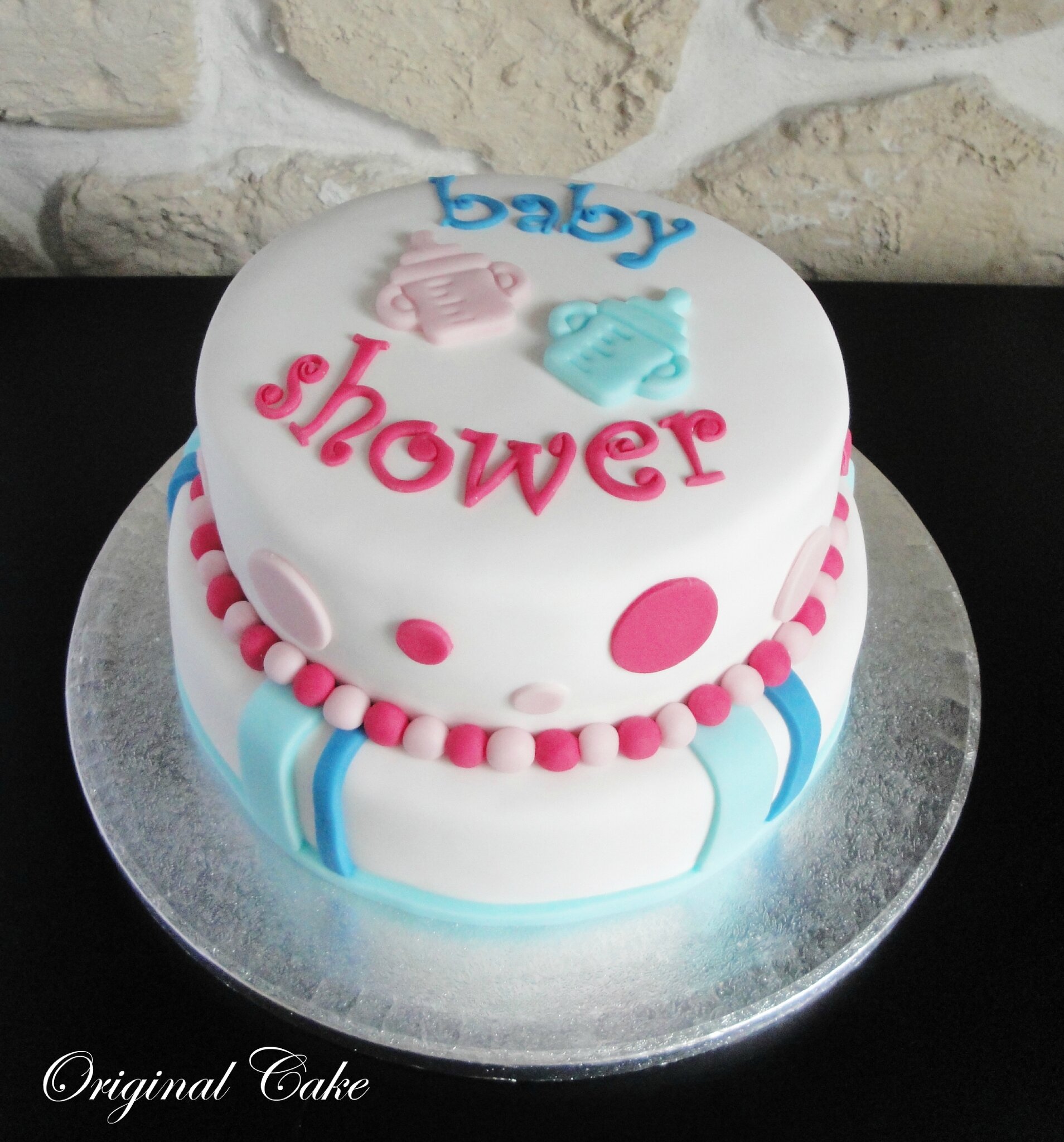 Piece Montee Baby Shower Jumeaux Original Cake