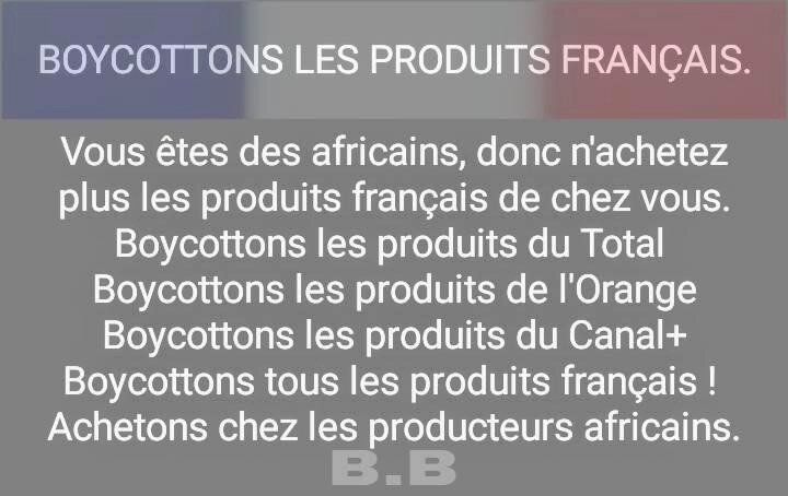BOYCOTTONS LES PRODUITS FRANÇAIS