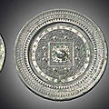 Three bronze 'TLV' circular mirrors, Western Han dynasty (206 BC-AD 8)