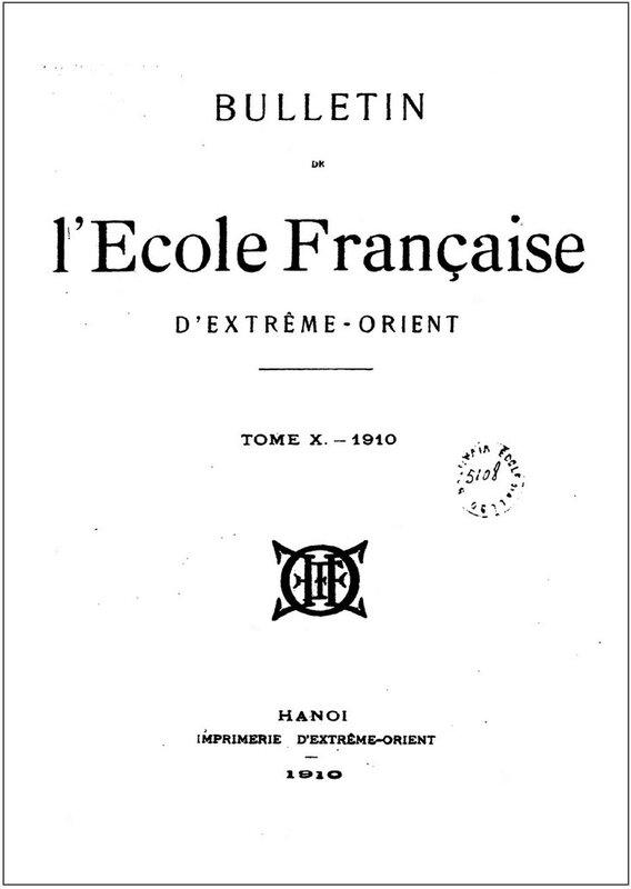bulletin EFEO, 1910, couv jpg
