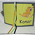 Protége carnet de santè personnalisé LION KONOR OUVERT