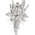 A platinum and diamond ‘rosebud’ brooch, verdura, france, 1958
