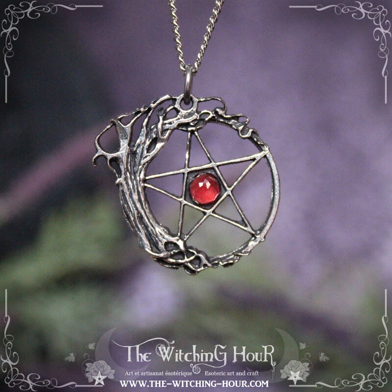 Pendentif arbre de vie et pentacle