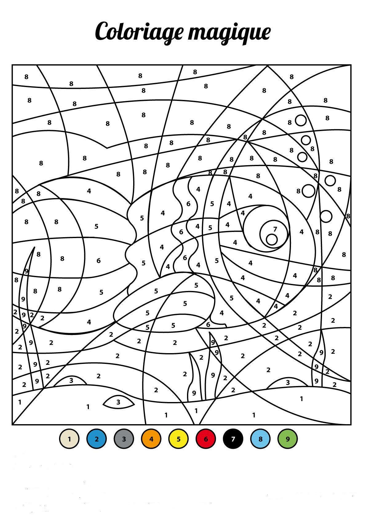 Poisson Coloriage Magique Gs Cole Maternelle De L Ves