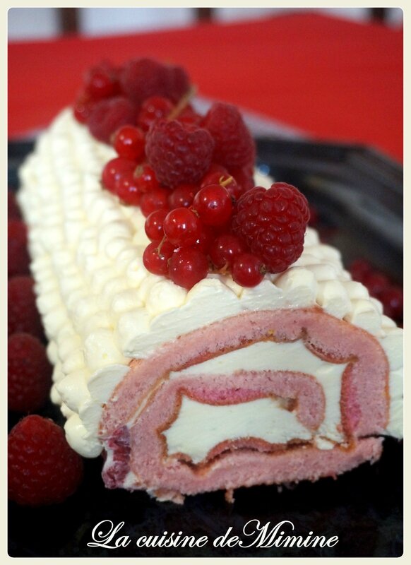 Buche Girly Framboise Mousse Mascarpone Au Citron Vert La Cuisine De Mimine